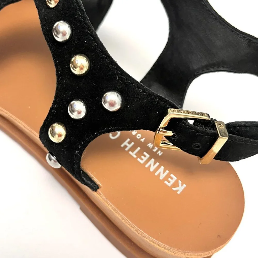Kenneth Cole Leather Studded Strappy Sandals Women’s Size 7.5